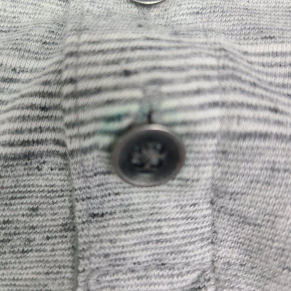 Rock & Republic Polo‎ Shirt Mens Size X-Large Gray Striped Short Sleeve Collared - Picture 5 of 9